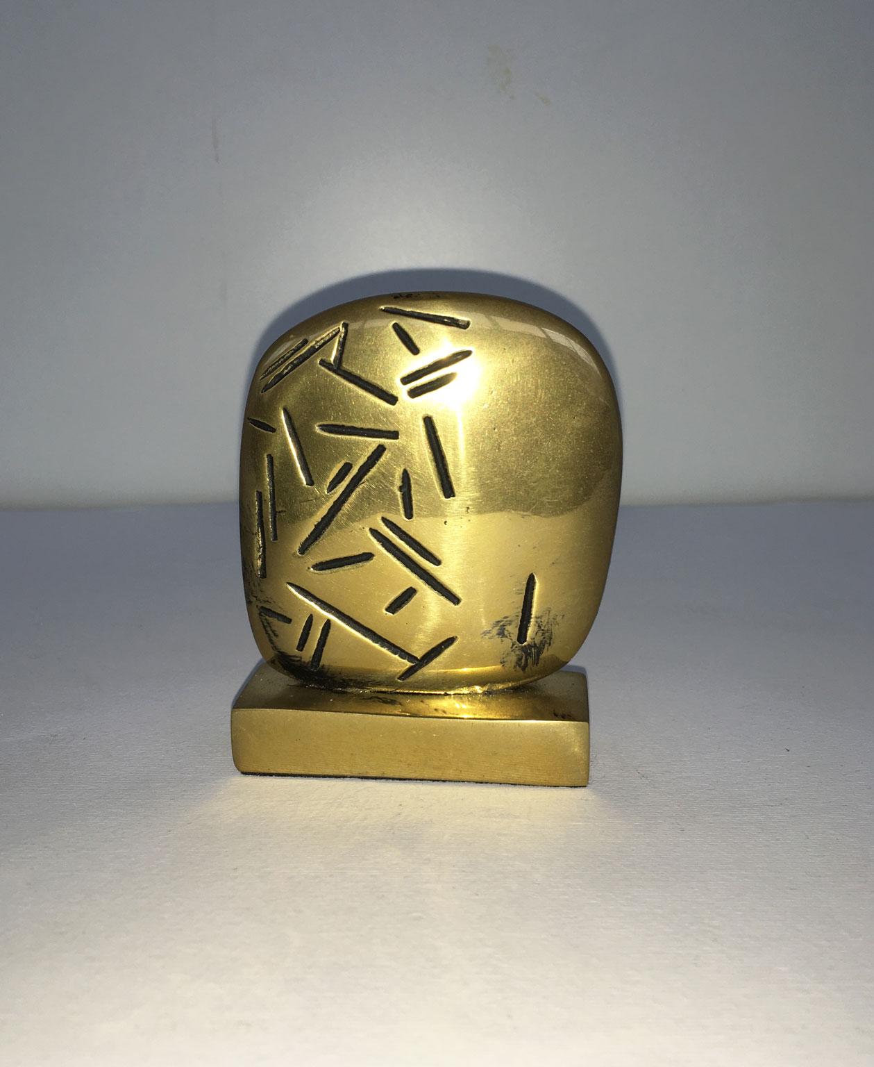 1980 Italy Post-Modern Bronze Abstract Sculpture Beppe Bonetti Piccolo Racconto For Sale 11