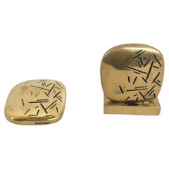 1980 Italia Scultura astratta postmoderna in bronzo Beppe Bonetti Piccolo Racconto