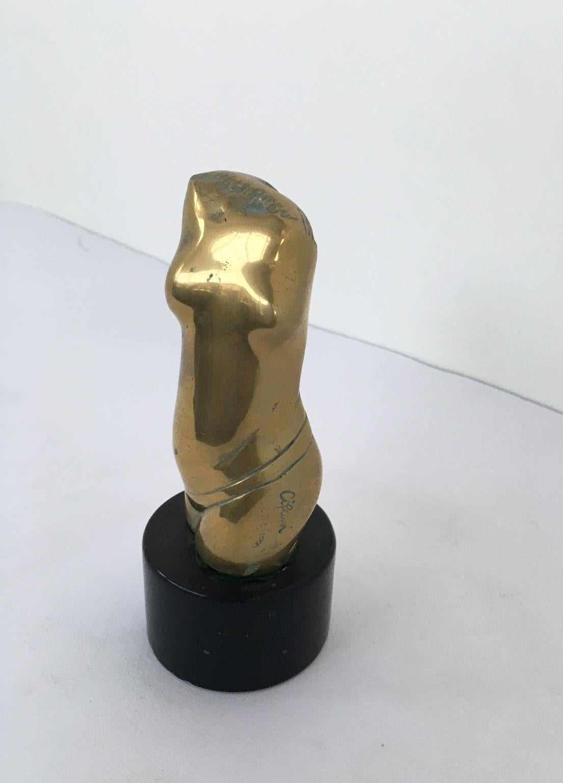 1980 Italy Post-Modern Bronze Abstract Sculpture by Alfredo Cifani Title Eos For Sale 1
