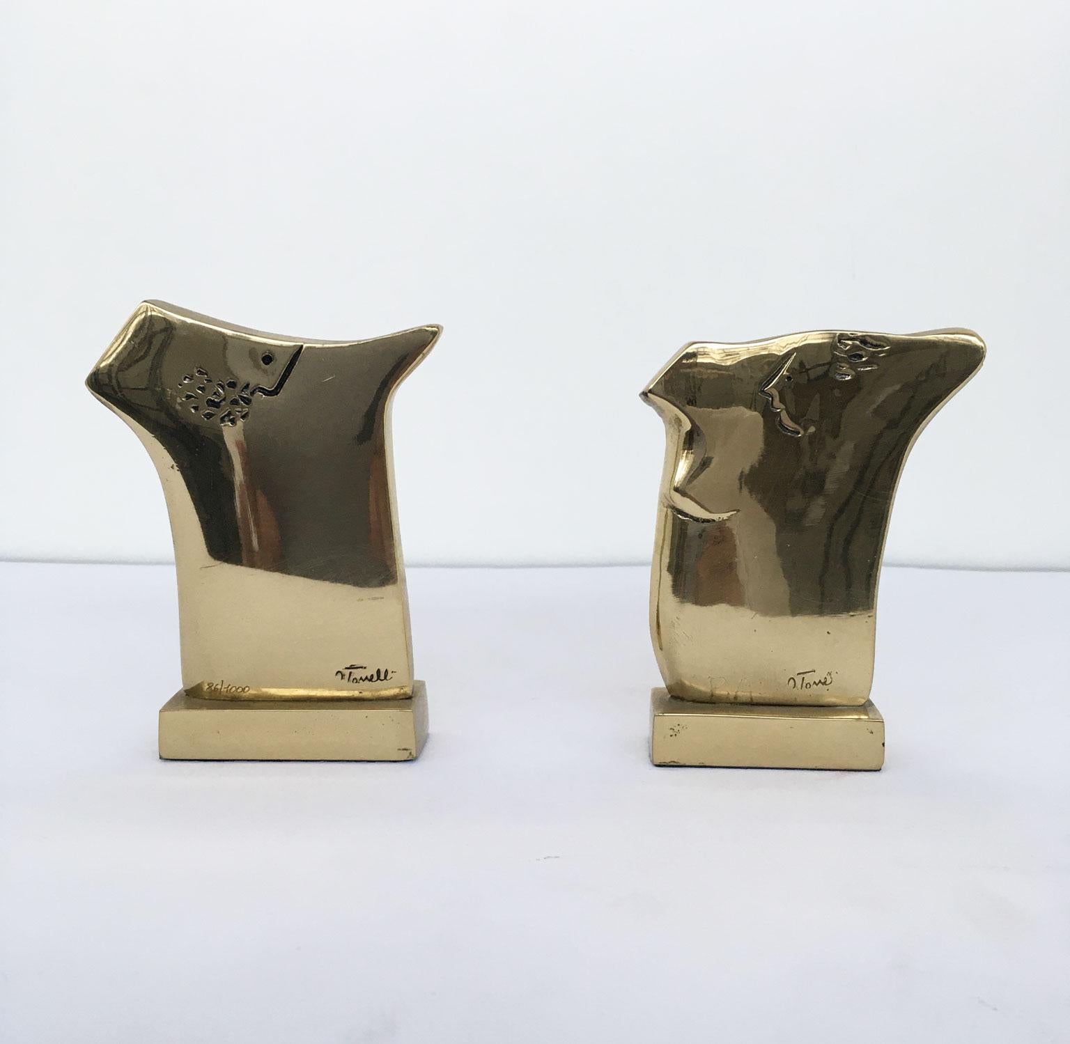 1980 Italy Post-Modern Bronze Abstract Sculpture Ottorino Tonelli Eva For Sale 4