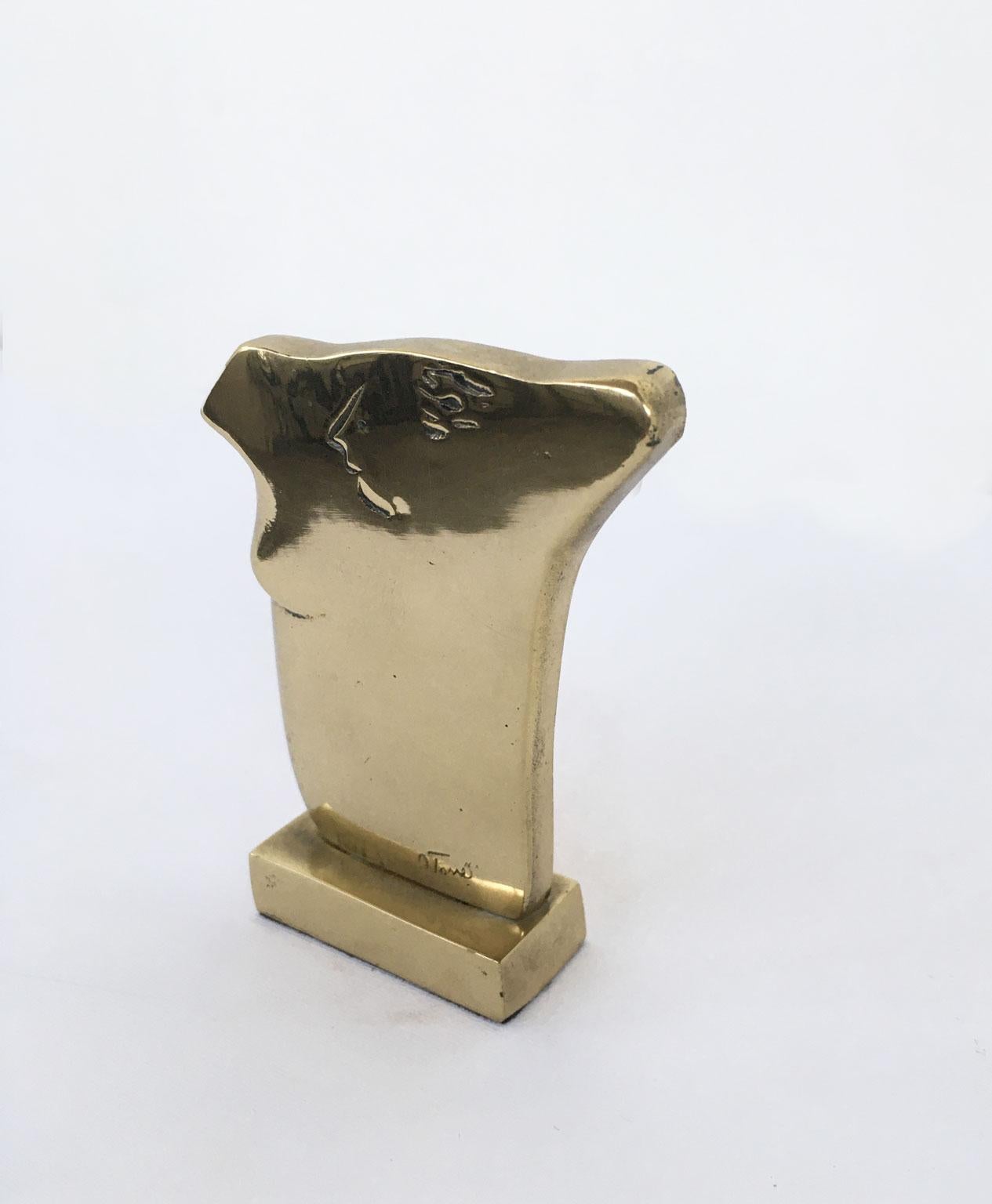 1980 Italy Post-Modern Bronze Abstract Sculpture Ottorino Tonelli Eva For Sale 2