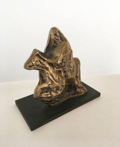 Cristina Roncati, Italie, Italie post-moderne, 1980  Sculpture abstraite cavalier en bronze
