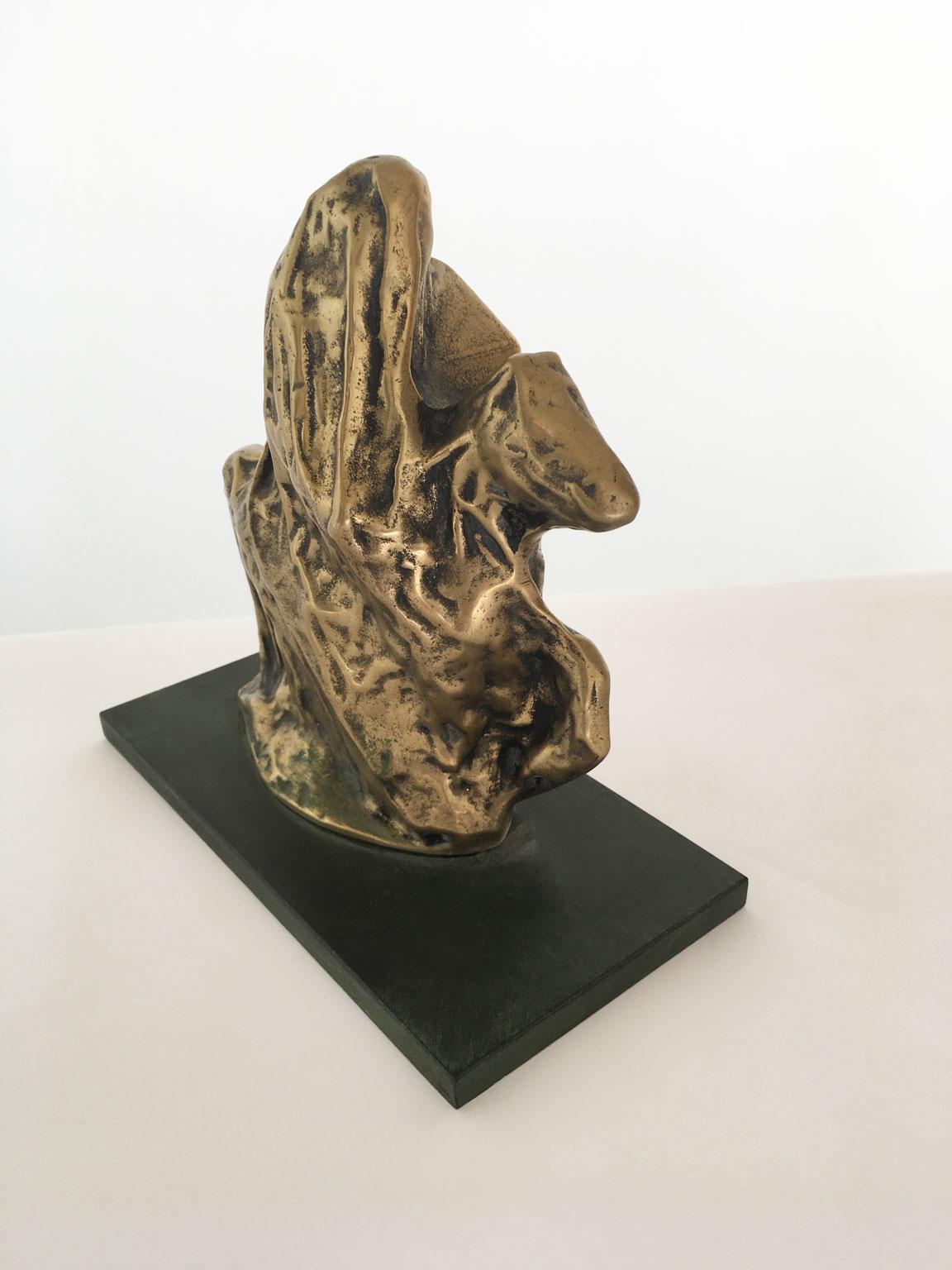 1980 Italy Post-Modern Cristina Roncati Bronze Abstract Sculpture Cavaliere In Good Condition For Sale In Brescia, IT