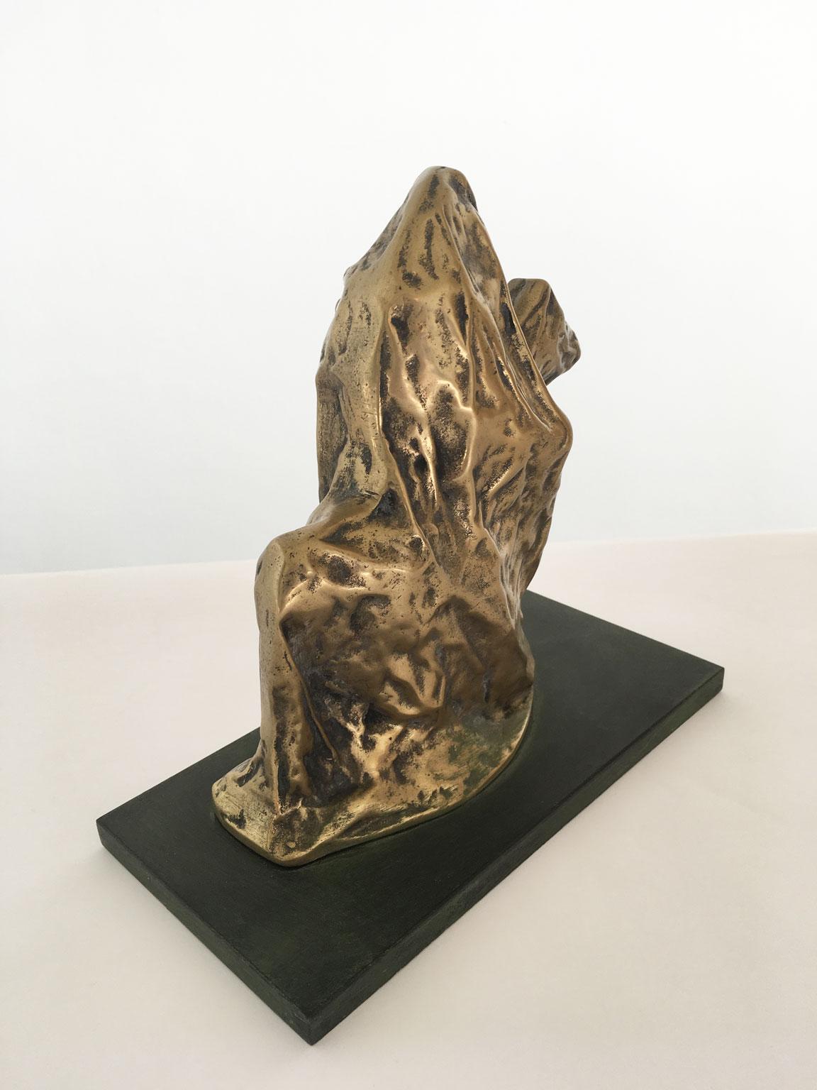1980 Italy Post-Modern Cristina Roncati Bronze Abstract Sculpture Cavaliere For Sale 1