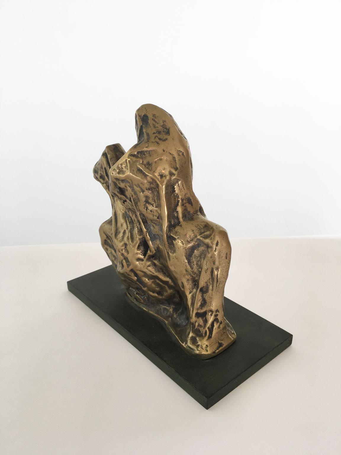 1980 Italy Post-Modern Cristina Roncati Bronze Abstract Sculpture Cavaliere For Sale 4
