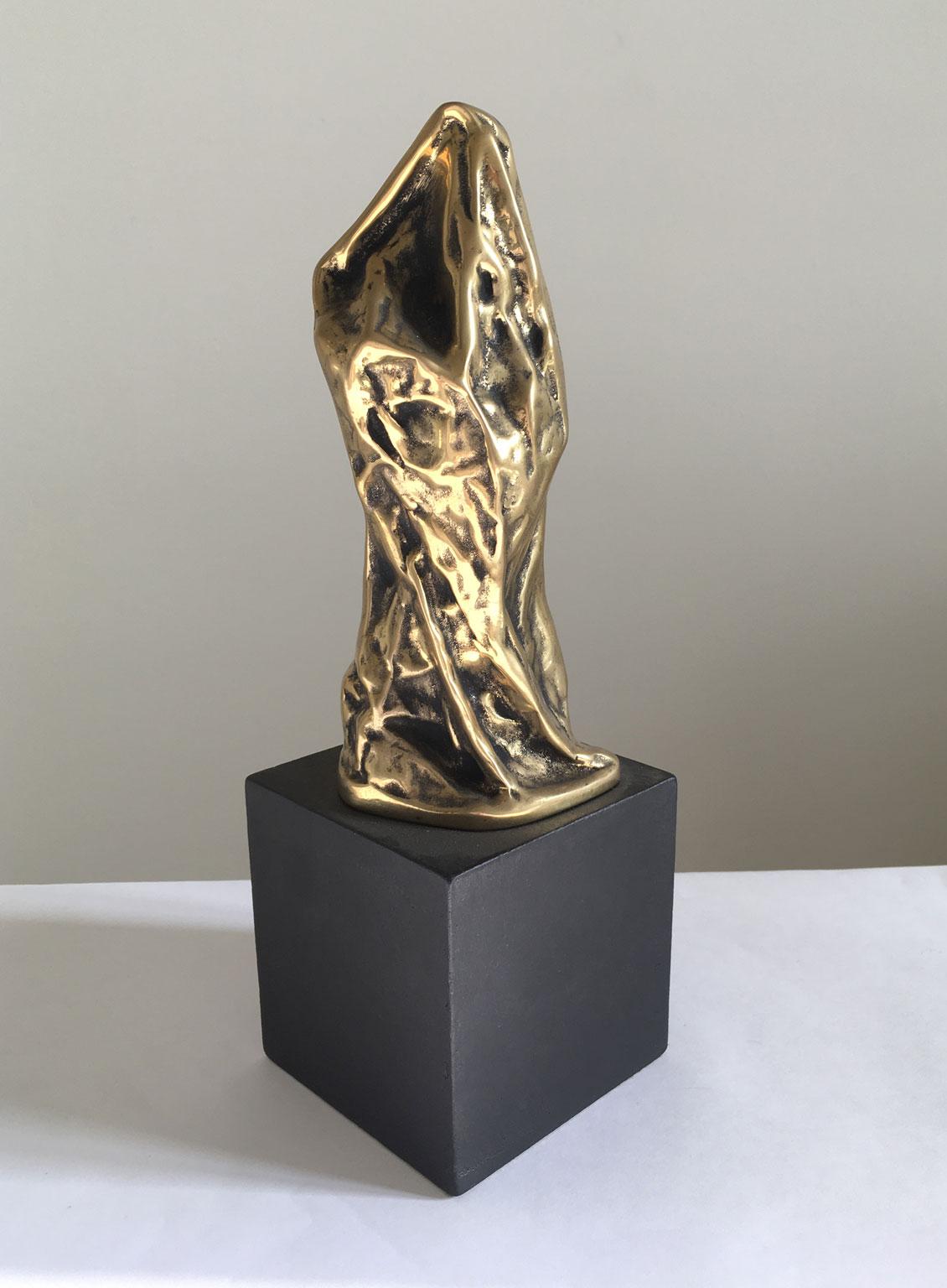 1980 Italy Post-Modern Cristina Roncati Bronze Abstract Sculpture Donna Velata For Sale 5