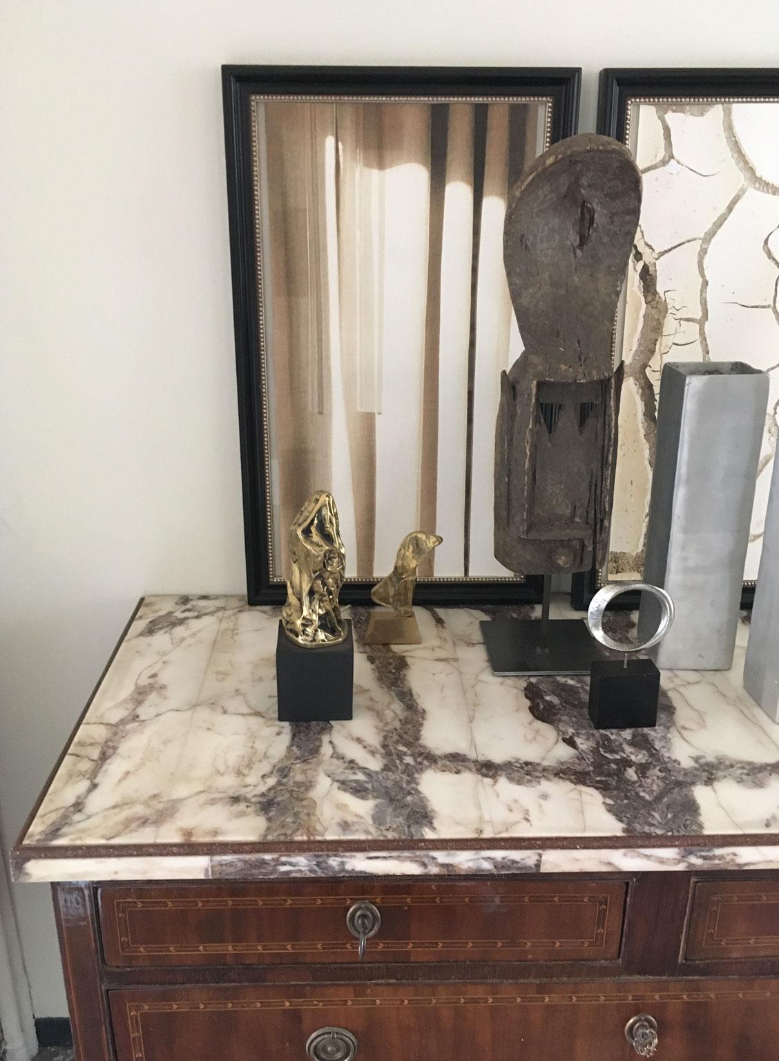 1980 Italia Post-Moderno Cristina Roncati Scultura astratta in bronzo Donna Velata in vendita 2