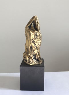 1980 Italy Post-Modern Cristina Roncati Bronze Abstract Sculpture Donna Velata