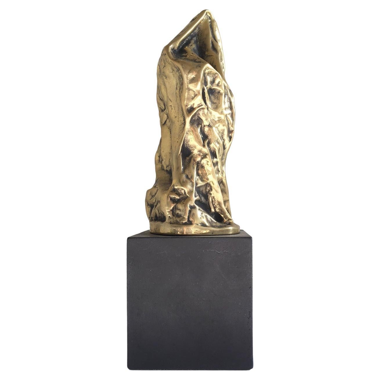 Sculpture abstraite italienne post-moderne Cristina Roncati en bronze Donna Velata, 1980 en vente
