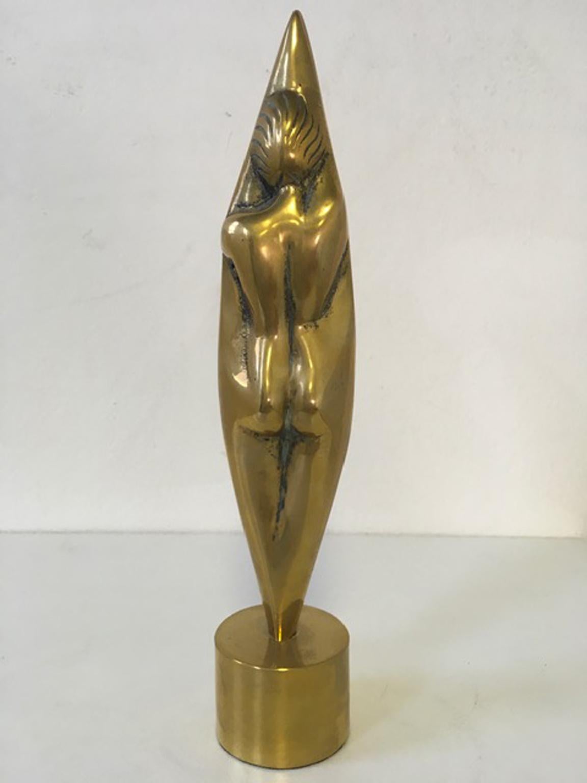 1980 Italy Post Modern Figurative Bronze Sculpture For Sale 6