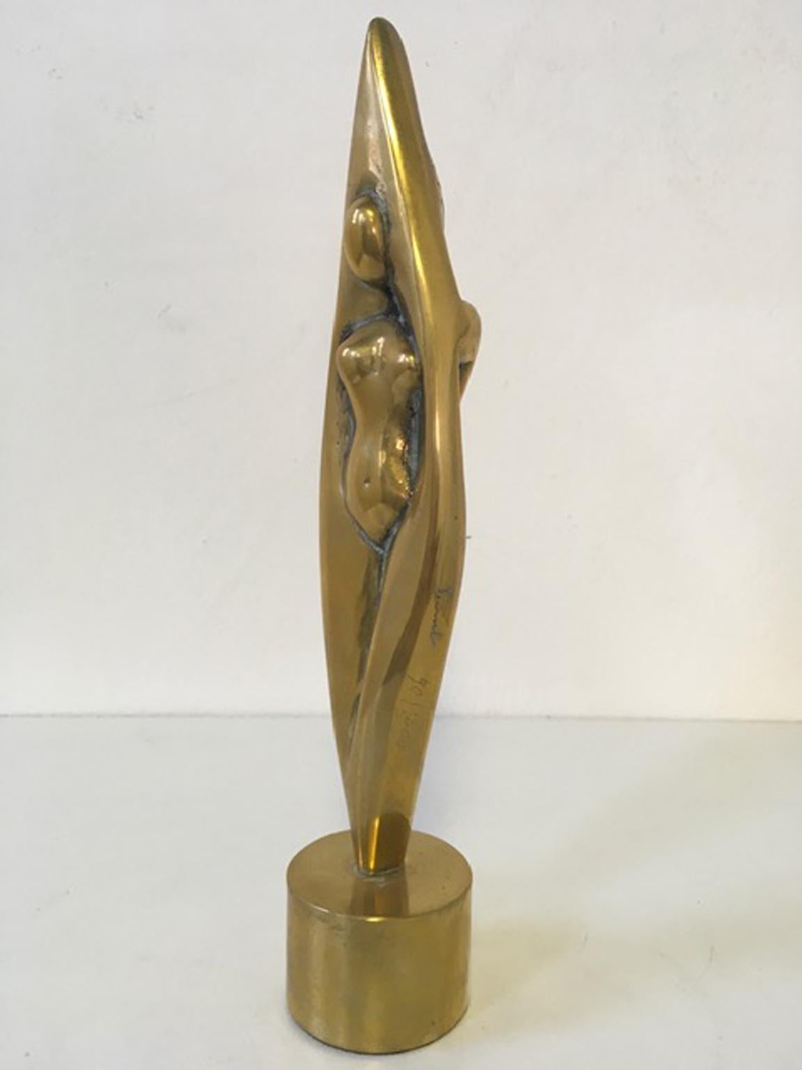 Post-Modern 1980 Italy Post Modern Figurative Bronze Sculpture For Sale