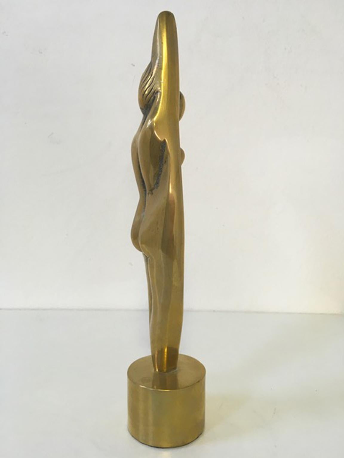 1980 Italy Post Modern Figurative Bronze Sculpture For Sale 3
