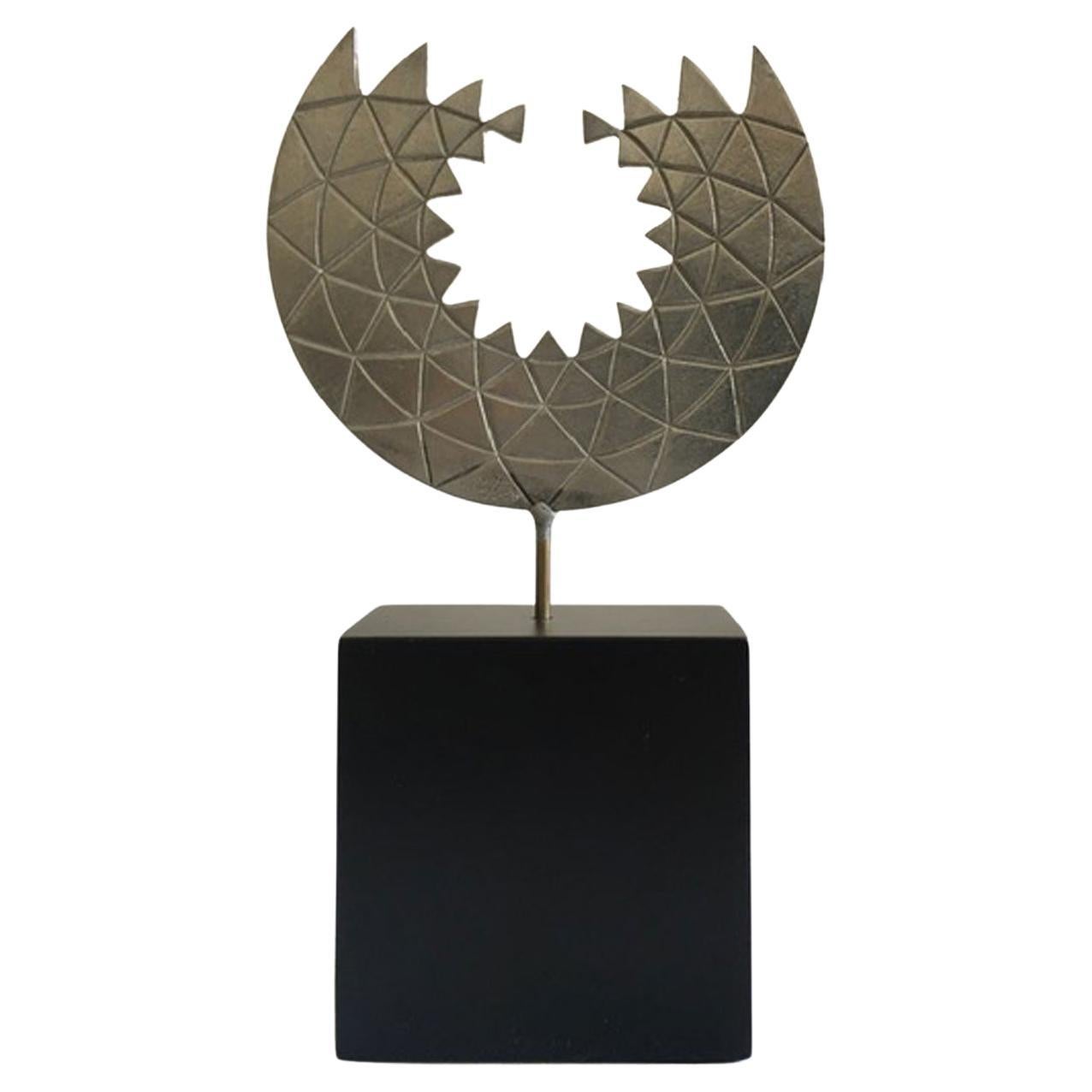 1986 Italia Postmoderna Mirella Forlivesi Escultura abstracta de estaño