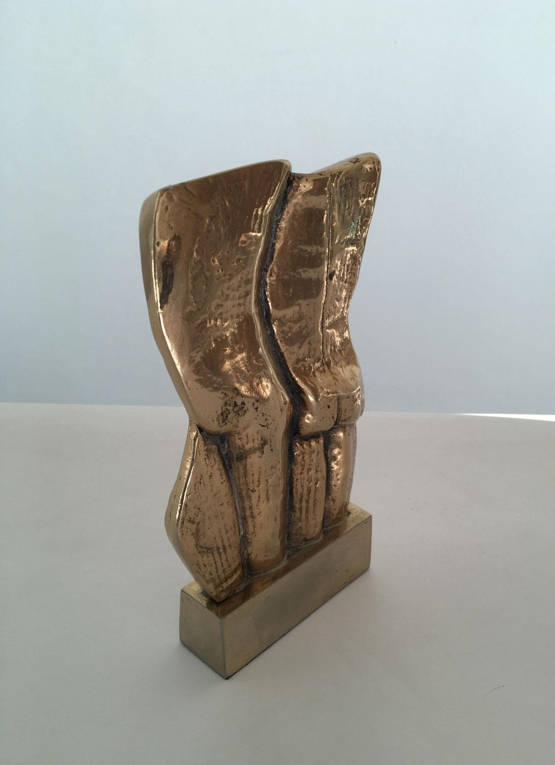Italian 1980 Italy Post-Modern Rodica Tanasescu Bronze Abstract Sculpture Insieme For Sale