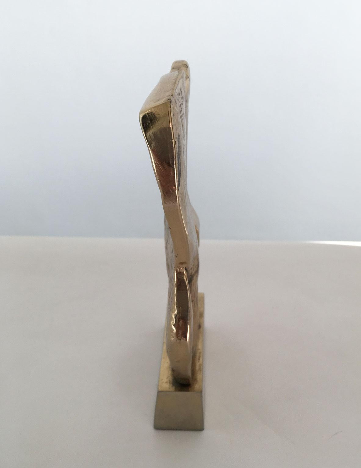 1980 Italy Post-Modern Rodica Tanasescu Bronze Abstract Sculpture Insieme In Good Condition For Sale In Brescia, IT