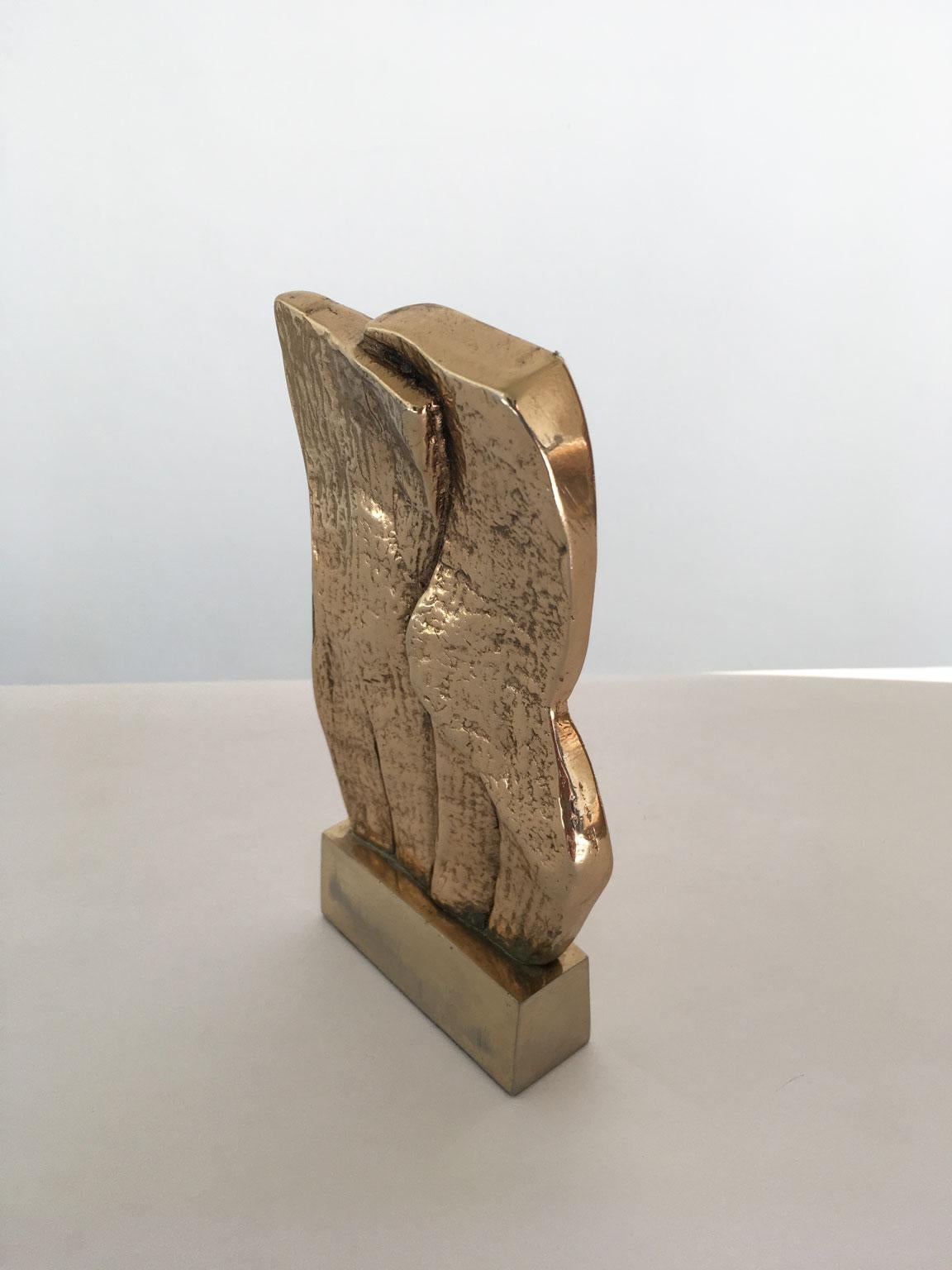 20th Century 1980 Italy Post-Modern Rodica Tanasescu Bronze Abstract Sculpture Insieme For Sale