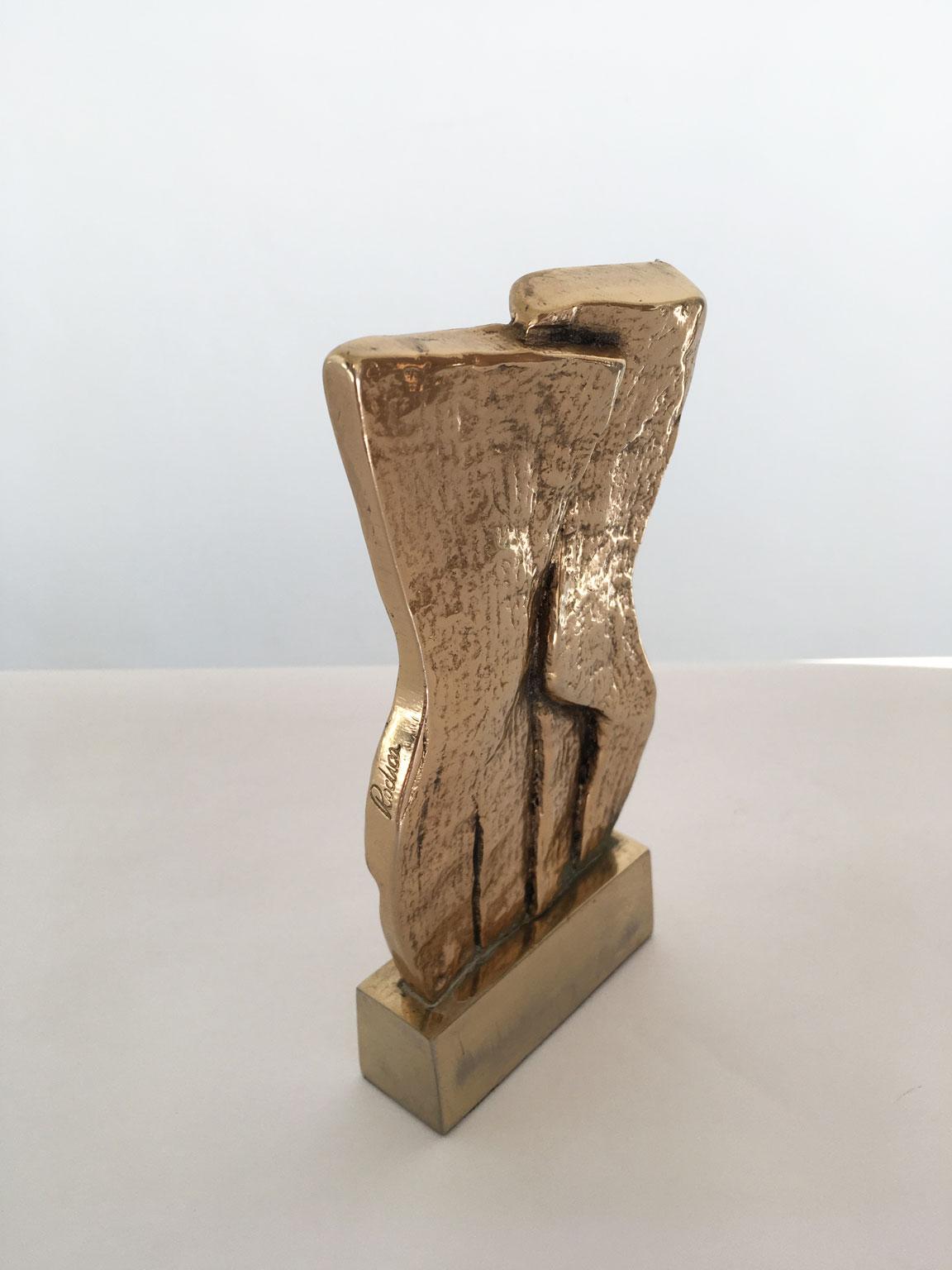 1980 Italy Post-Modern Rodica Tanasescu Bronze Abstract Sculpture Insieme For Sale 2