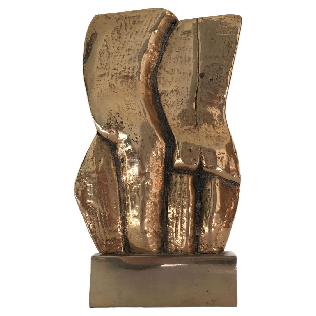 1980 Italy Post-Modern Rodica Tanasescu Bronze Abstract Sculpture Insieme For Sale