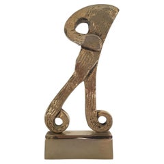 1980, Italy Post-Modern Rodica Tanasescu Bronze Abstract Sculpture Maratoneta