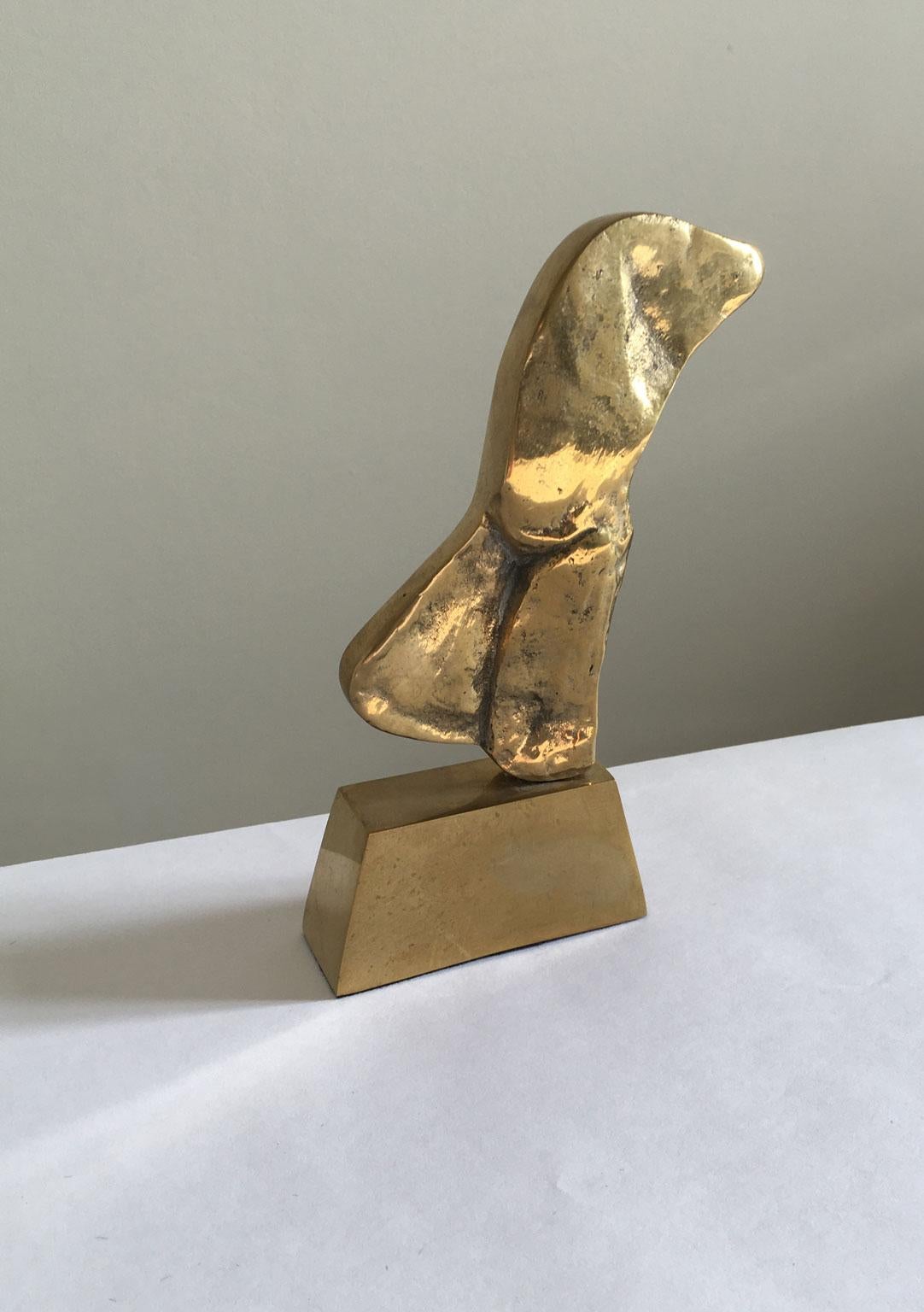 Italian 1980 Italy Post-Modern Rodica Tanasescu Bronze Abstract Sculpture Muse For Sale