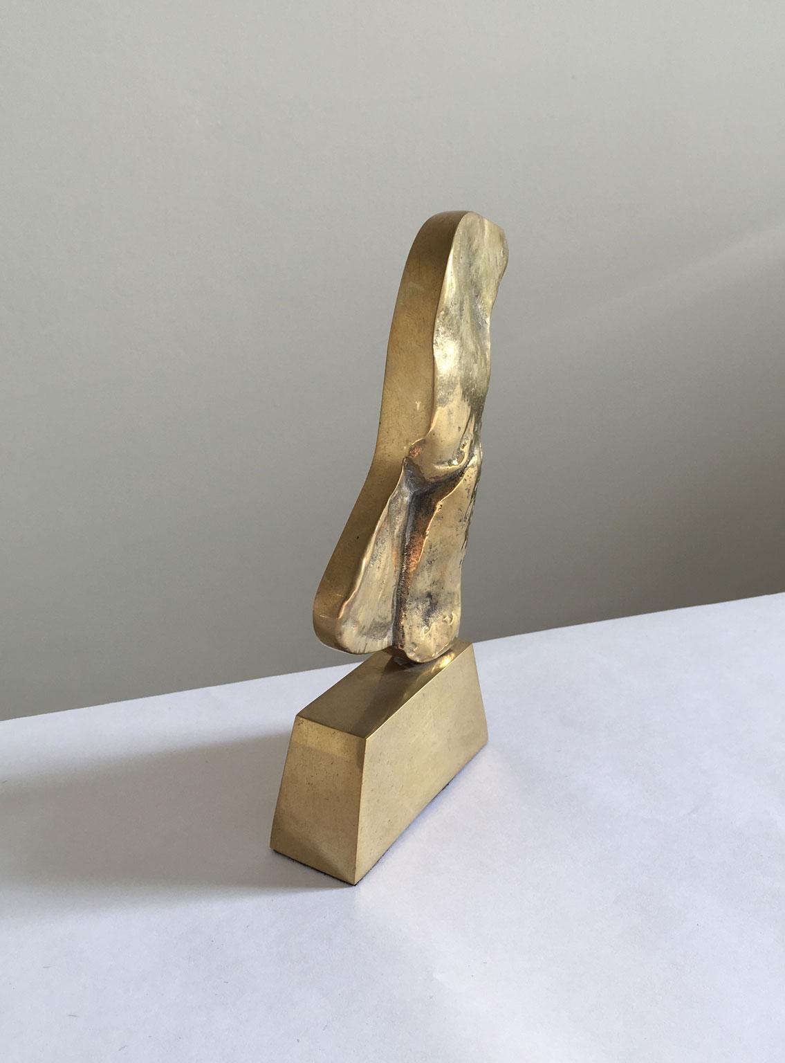 Italian 1980 Italy Post-Modern Rodica Tanasescu Bronze Abstract Sculpture Muse For Sale