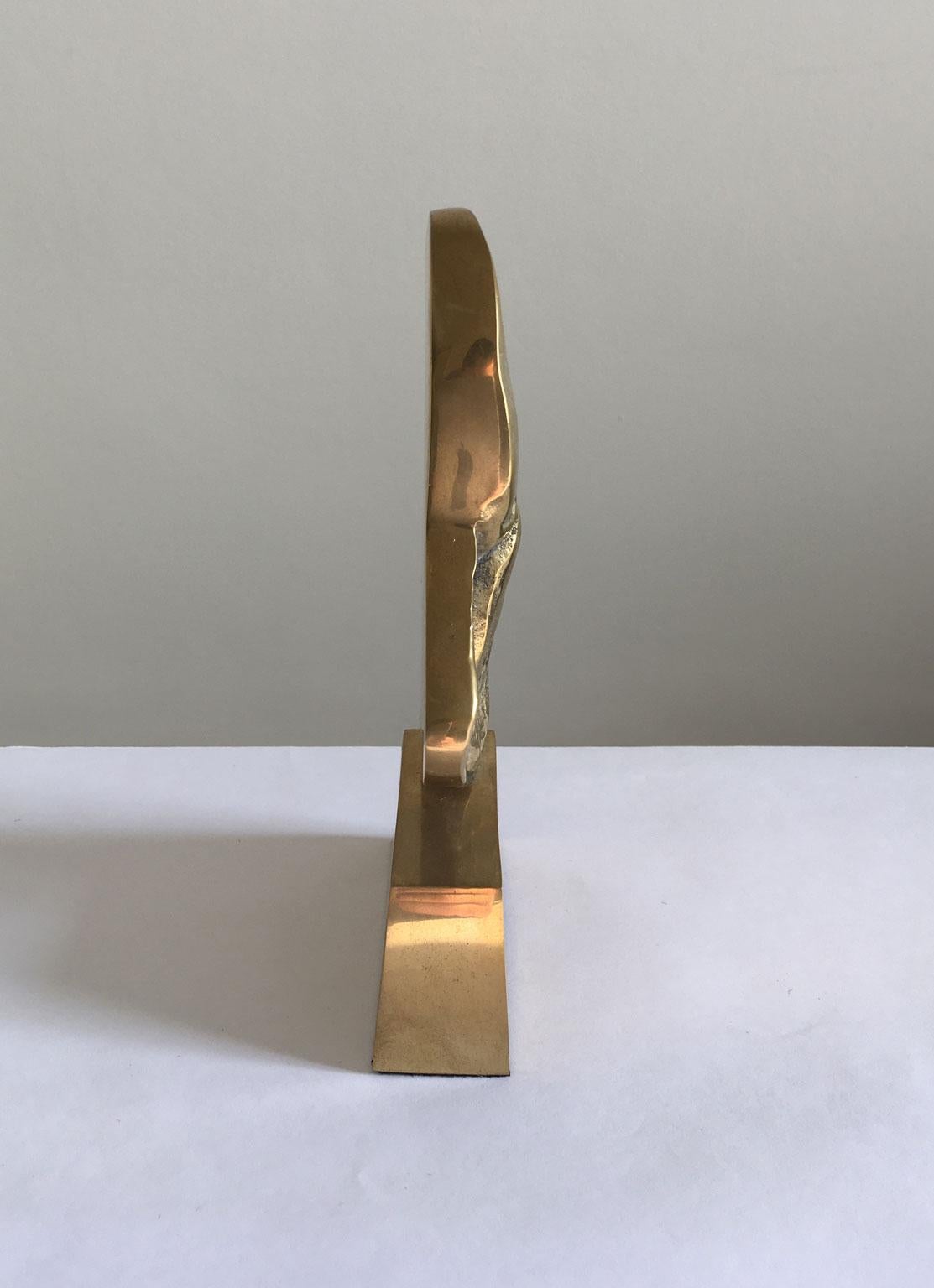 20th Century 1980 Italy Post-Modern Rodica Tanasescu Bronze Abstract Sculpture Muse For Sale