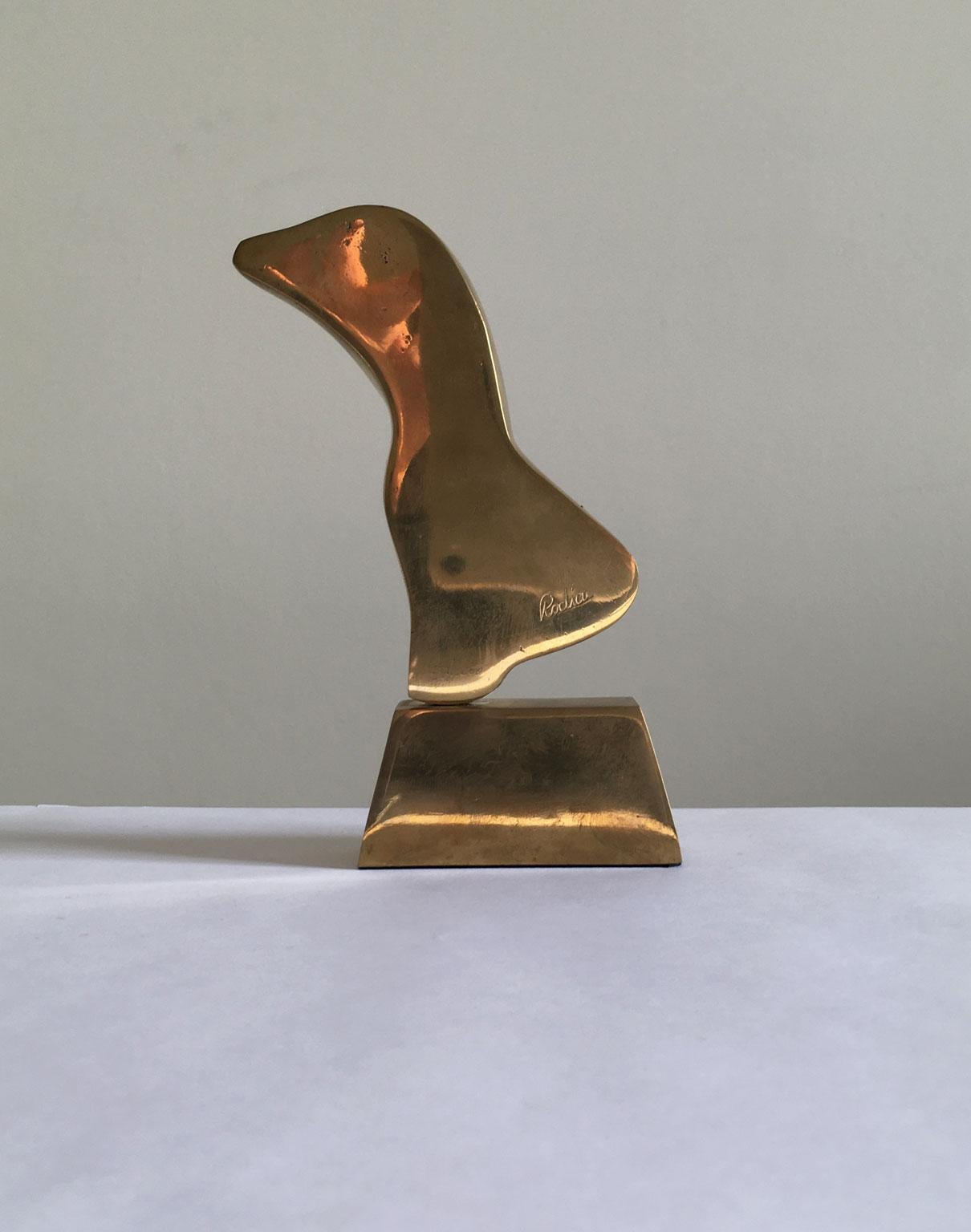 1980 Italy Post-Modern Rodica Tanasescu Bronze Abstract Sculpture Muse For Sale 1