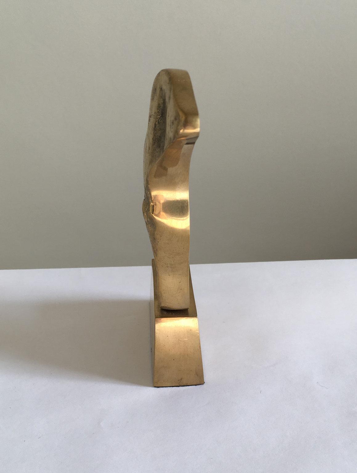 1980 Italy Post-Modern Rodica Tanasescu Bronze Abstract Sculpture Muse For Sale 3