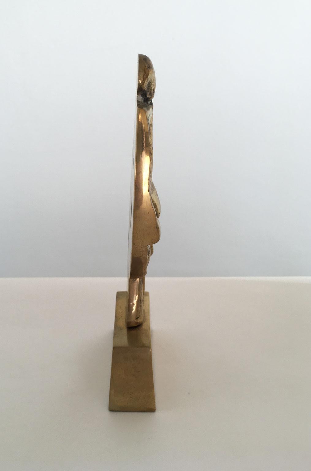 Italian 1980 Italy Post-Modern Rodica Tanasescu Bronze Abstract Sculpture Title Incontro For Sale