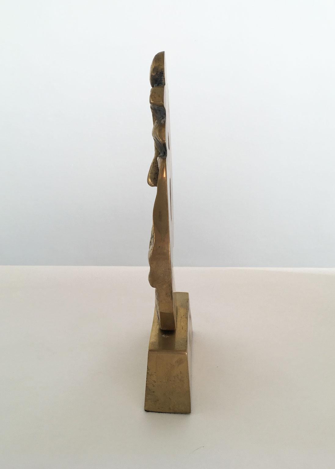 1980 Italy Post-Modern Rodica Tanasescu Bronze Abstract Sculpture Title Incontro For Sale 3