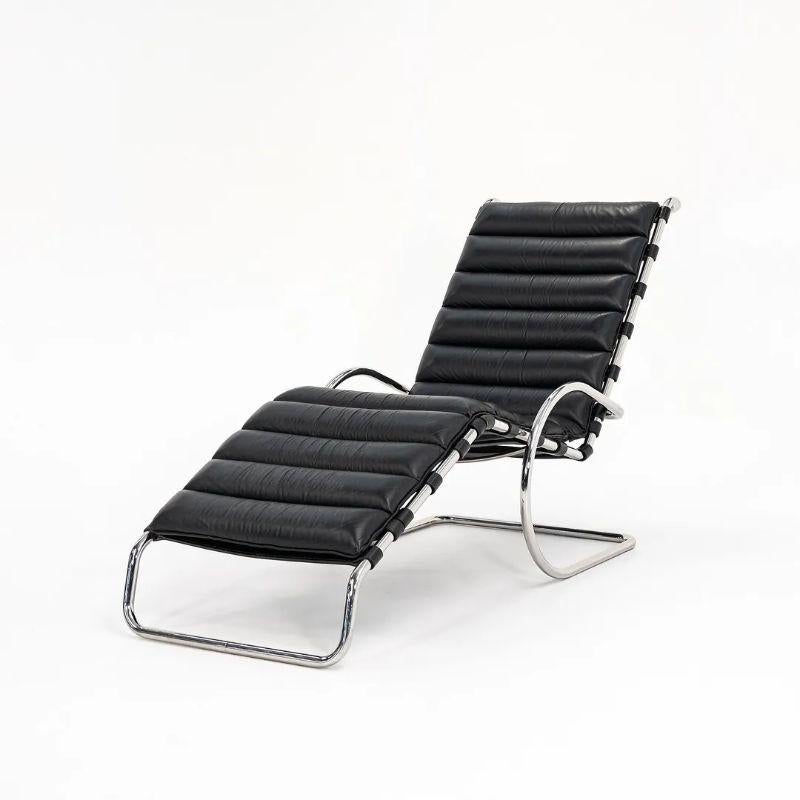 1980 Knoll Mies van der Rohe Model 242 MR Adjustable Lounge Chair in Leather For Sale 3