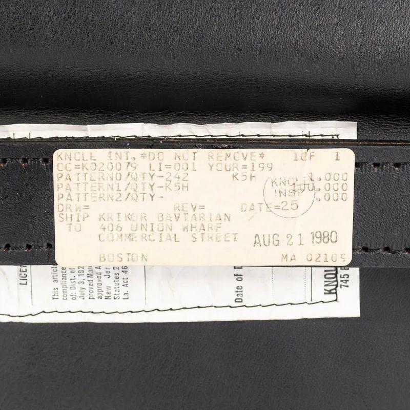 Américain Chaise longue réglable Knoll Mies van der Rohe modèle 242 MR en cuir, 1980 en vente