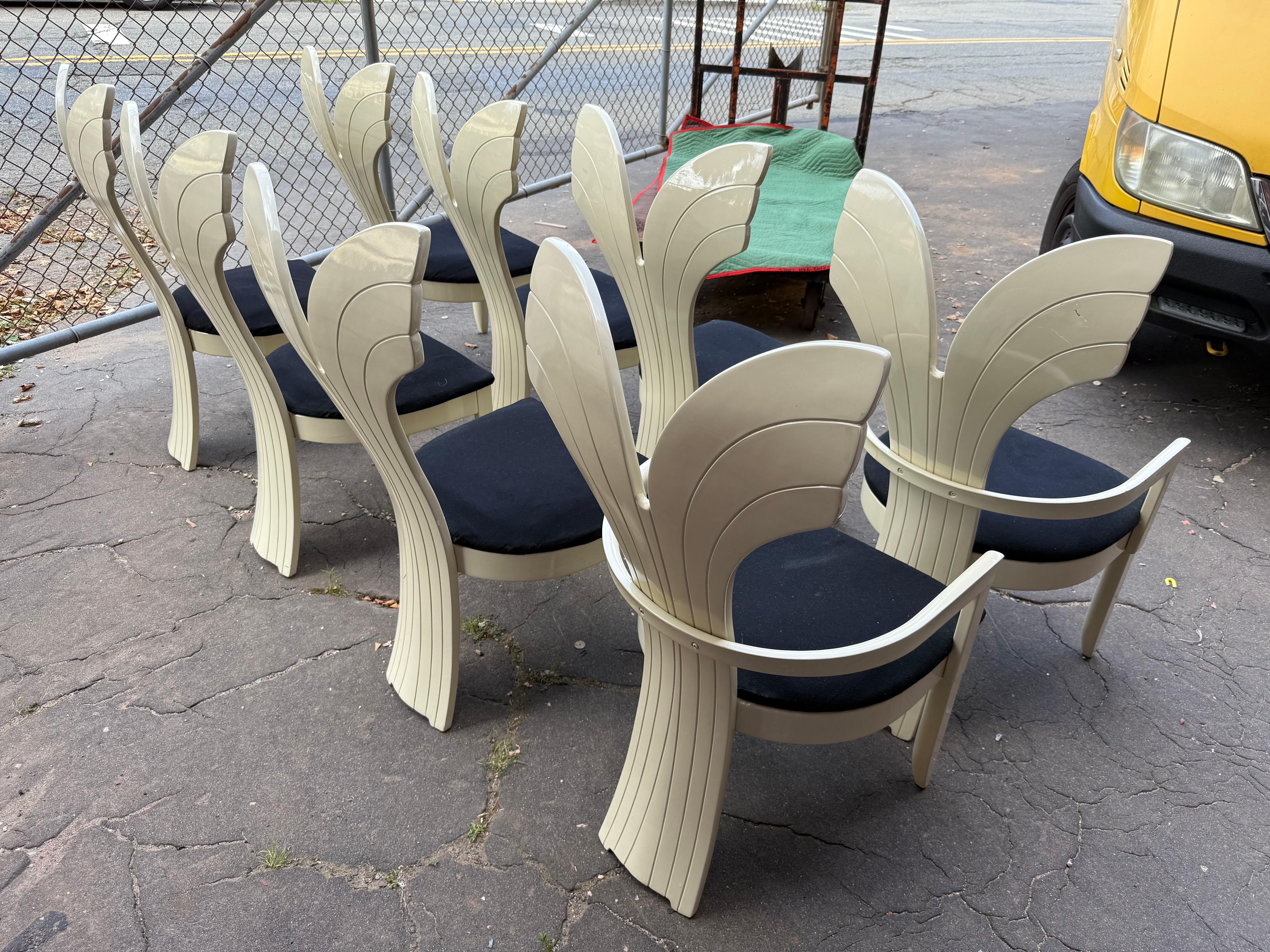 1980 Lacquer Dining Chairs - A Set of 8

Fabric decent condition, reupholster to your own color to match your interior colors