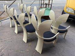 1980 Lacquer Dolphin Tails Dining Chairs - A Set of 8