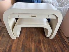 1980 Laminate Pink Waterfall Vanity Set