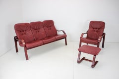1980 Leather Living Room Set Ton Czechoslovakia
