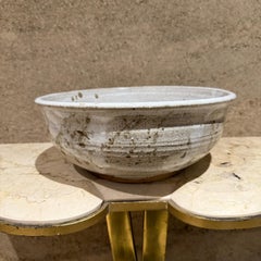 1980 Leon Art Bowl Handmade Glazed Studio Pottery Post Modern Stoneware