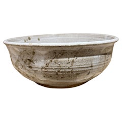 1980 Leon Art Bowl Handmade Glazed Studio Pottery Post Modern Stoneware