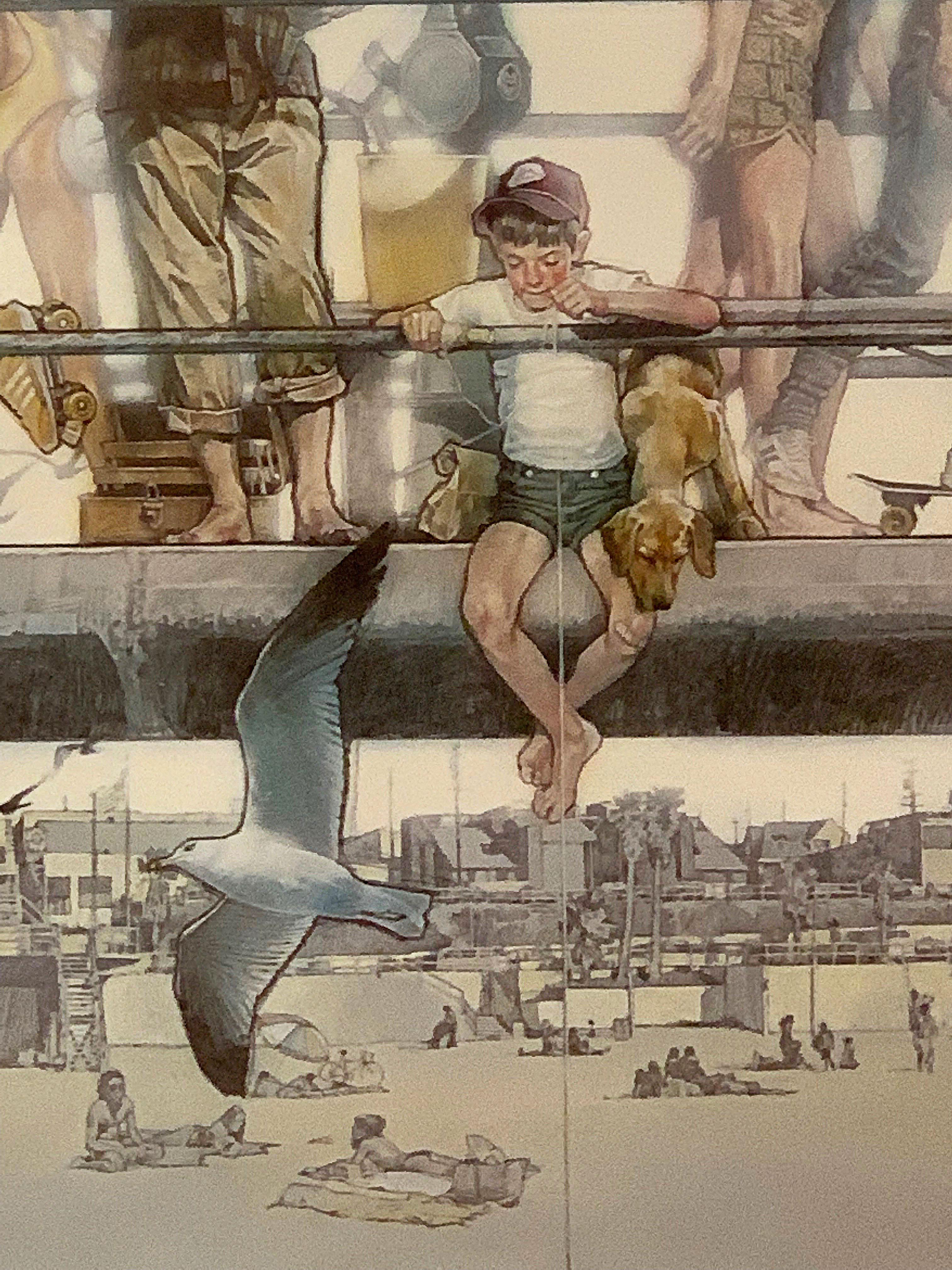 American 1980 Manhattan Beach Poster by John Fransen