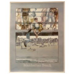 1980 Manhattan Beach Poster by John Fransen