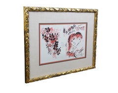 1980 Marc Chagall Signed Lithographe III Lithograph Book Cover Poster 31"