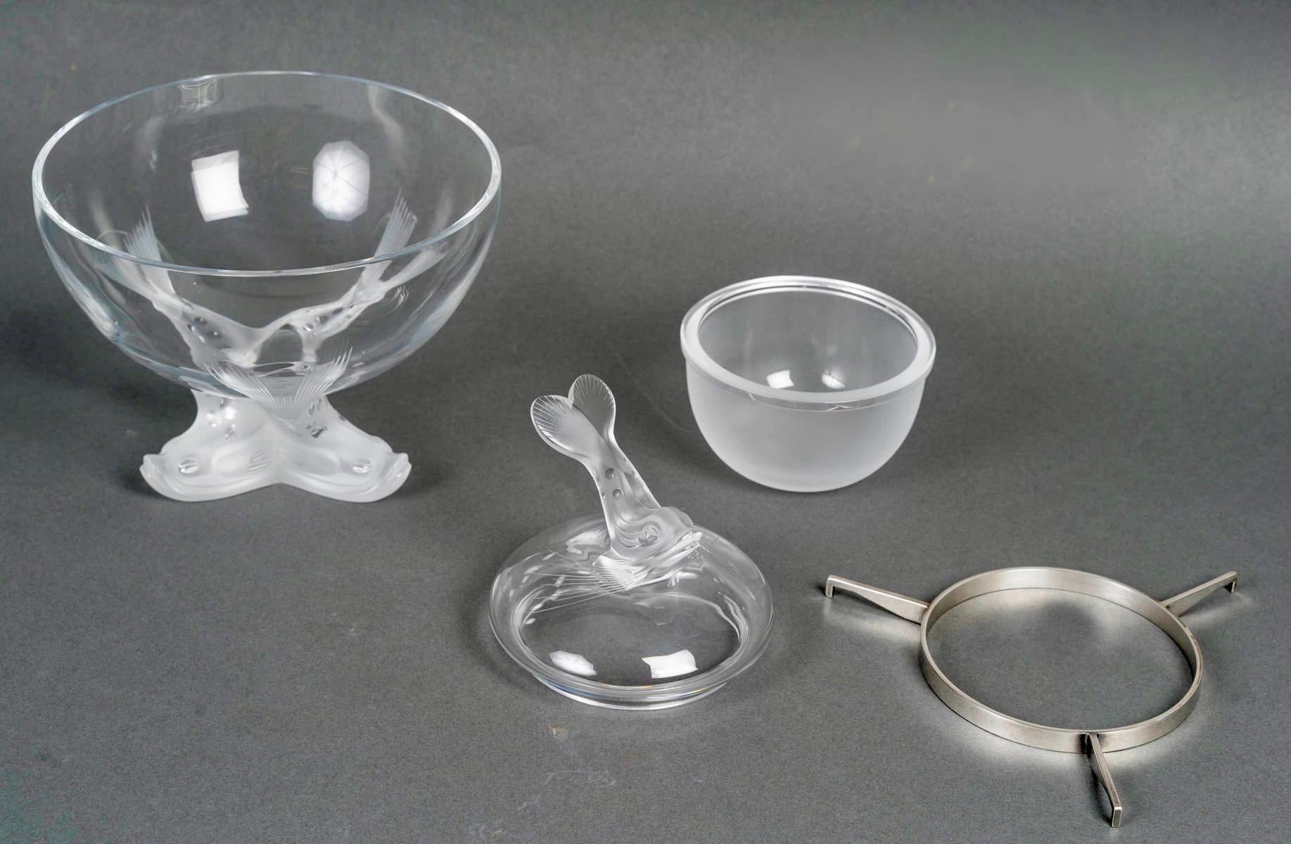1980 Marie-Claude Lalique - Kaviar Schale Igor Kristall (Französisch)