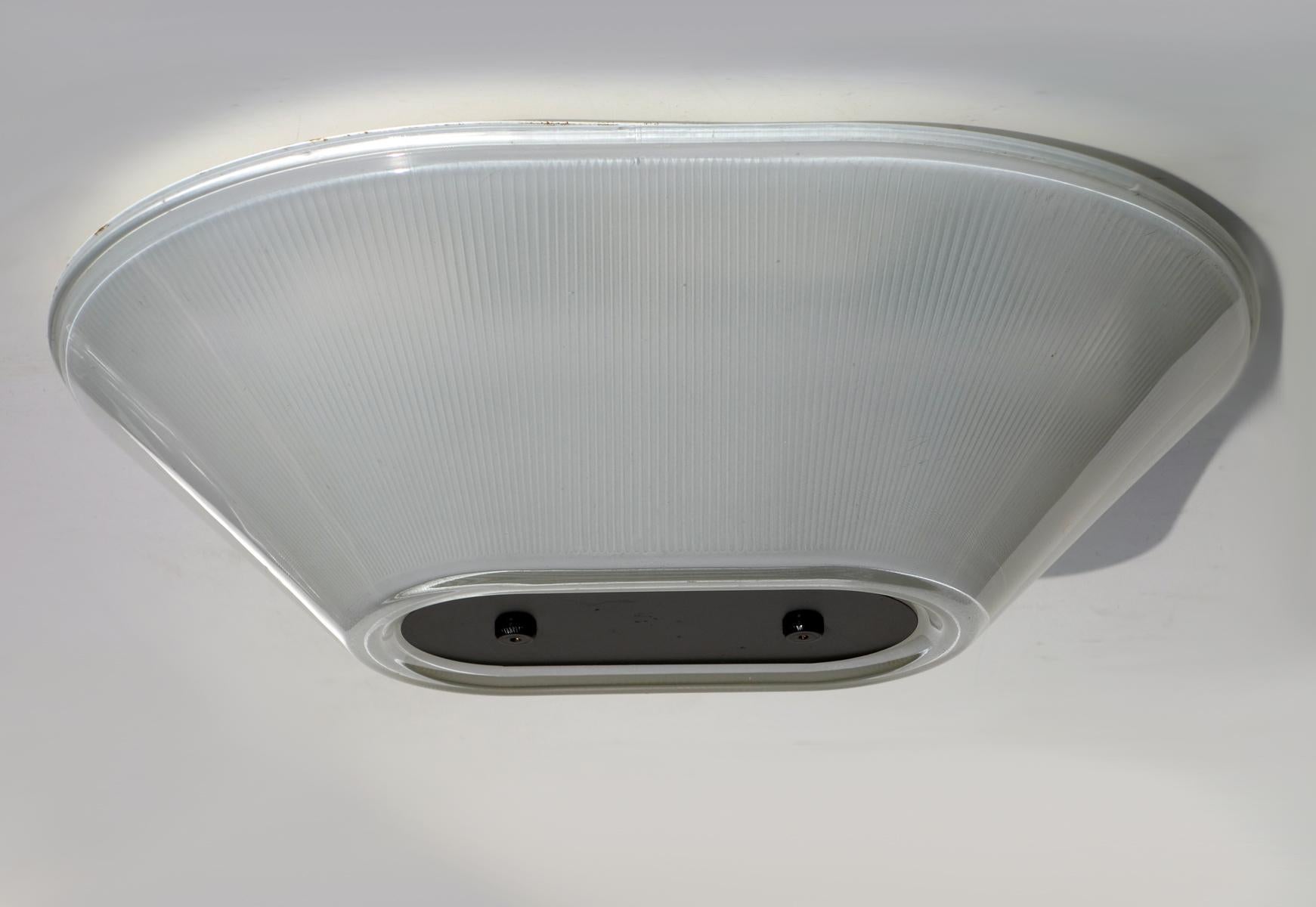 Prisma “Mega 2” Ceiling / Wall Lamp, Italy

The Mega 2 is a striking architectural light by Italian manufacturer Prisma, conceived in the late 20th century as part of their professional lighting range. With its rigorous geometry and refined