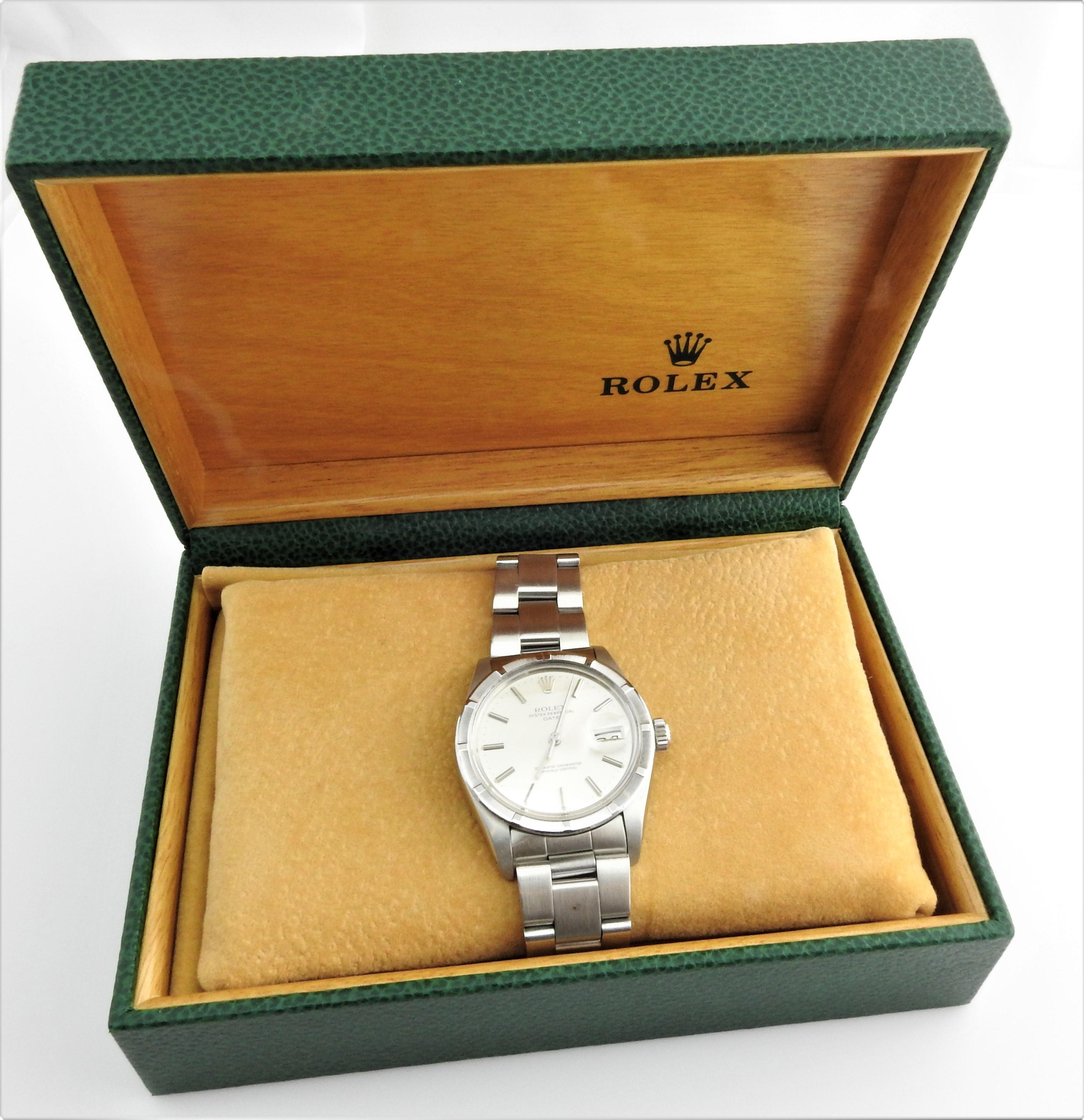 1980 Men's Rolex Thunderbird Stainless Steel Automatic Watch Silver Dial 7