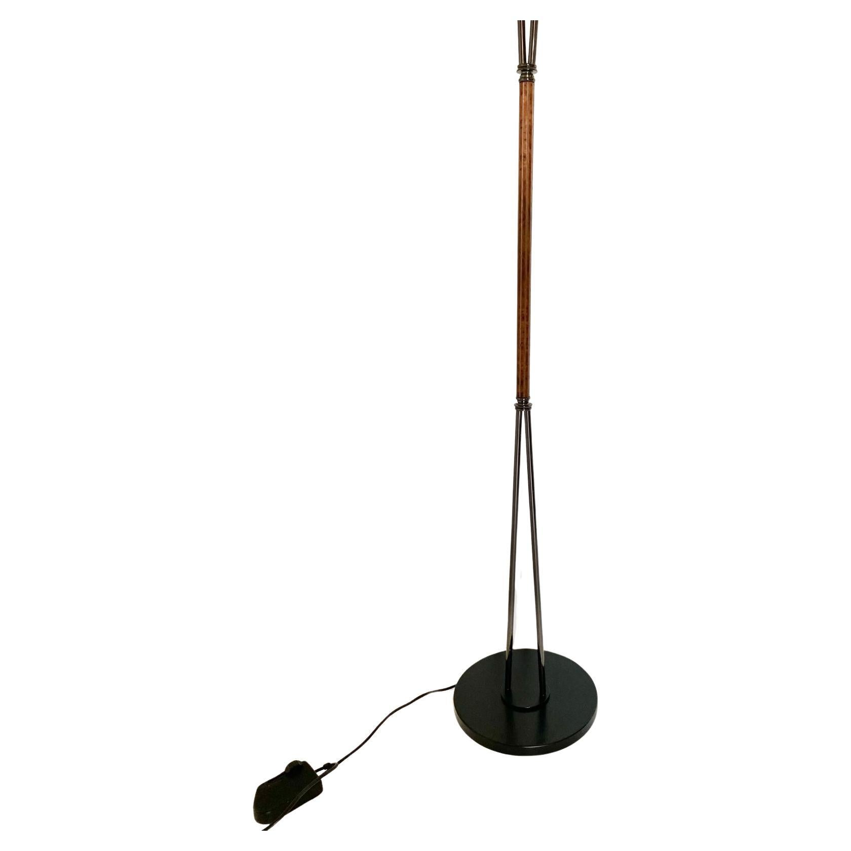 lampadaire en verre de Murano et acier de 1980 par Prearo, Italie Bon état - En vente à Ceglie Messapica, IT