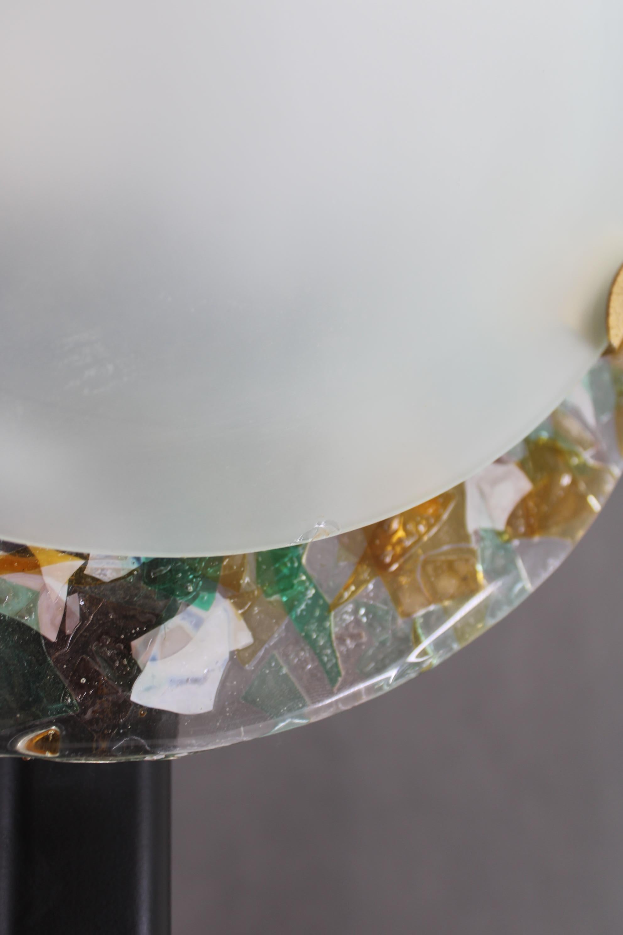 Lámpara de pie de cristal de Murano de 1980, Italia en venta 1