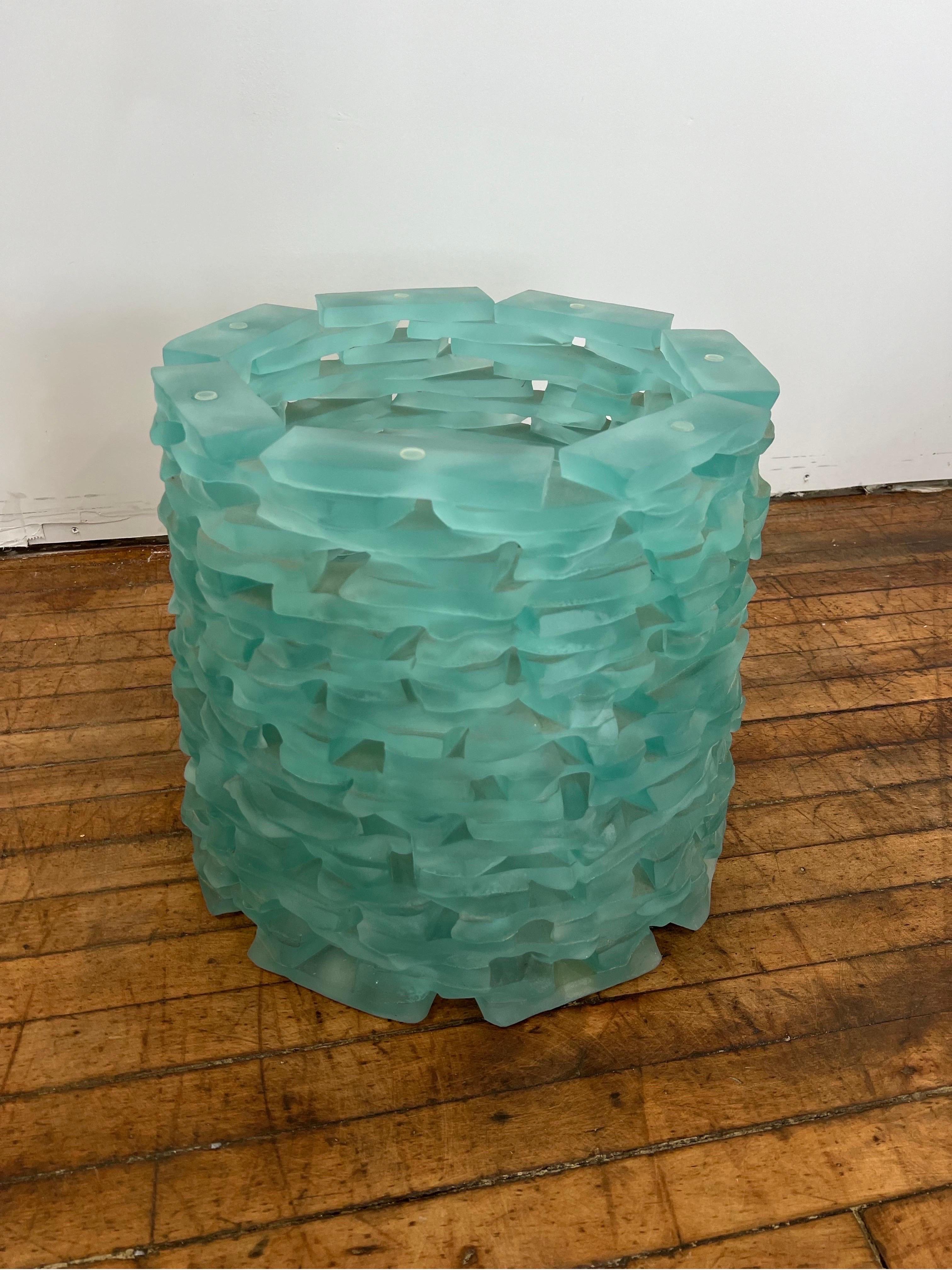 Fin du 20e siècle Table basse en verre de Murano empilée de 1980 en vente