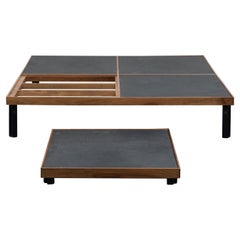 1980 “Naviglio” large low table with side table by Piero De Martini for Cassina