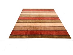 1980 Nepalese Olive Green Rug Late 20th Century Hand Knotted in Wool