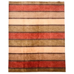 1980 Nepalese Olive Green Rug Late 20th Century Hand Knotted in Wool